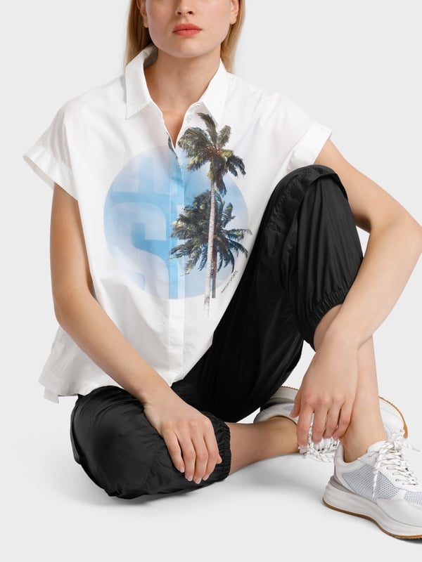Marc Cain Ärmellose Hemdbluse "Rethink Together" Riesige Rabatte