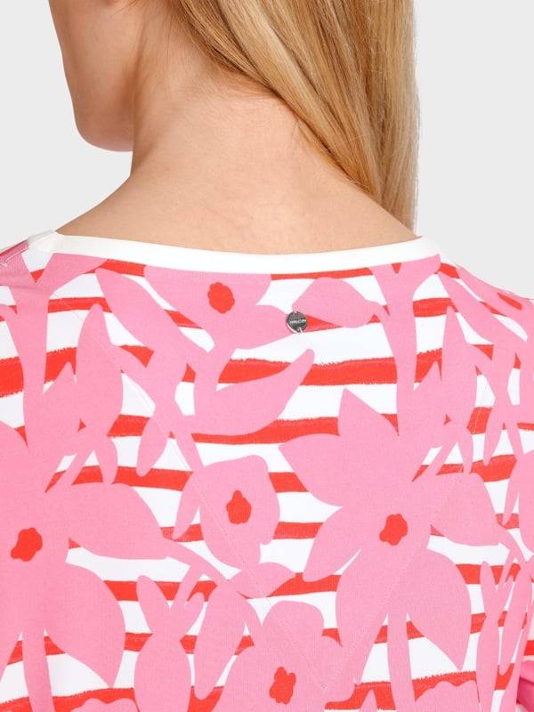 Marc Cain Elegante Bluse mit Overprint Kostenloser Versand international