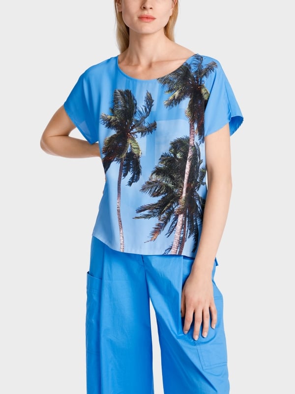 Marc Cain Bluse mit Palmenprint Fabrikladen