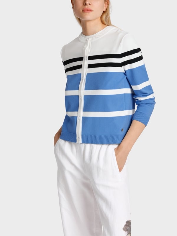 Marc Cain Gestreifter "Rethink Together" Cardigan Begrenztes Angebot