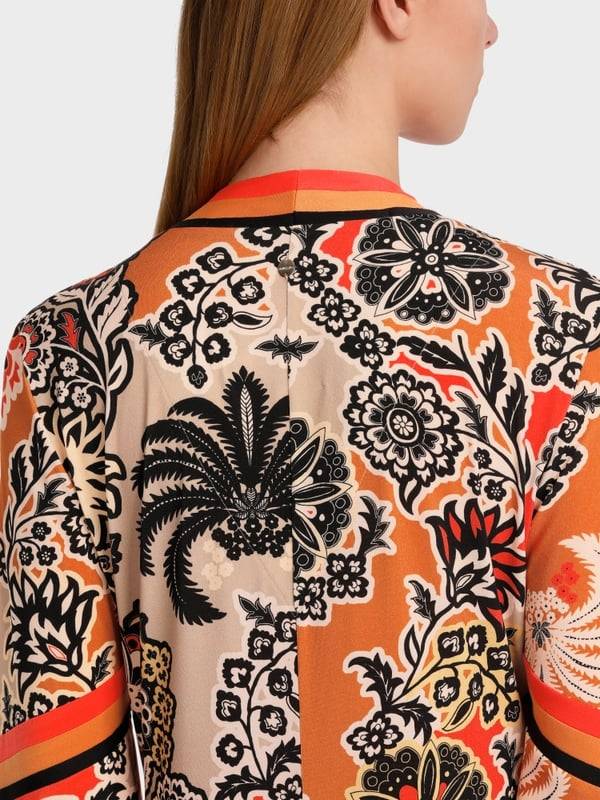 Marc Cain Midilanges Kleid im Seventies Style 50% Rabatt mit kostenlosem Versand