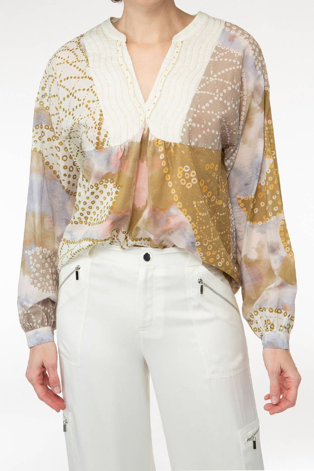 ﻿IVI GmbH RAINBOW FISH Baumwollbluse mit Zierstick Begrenzte Freigabe