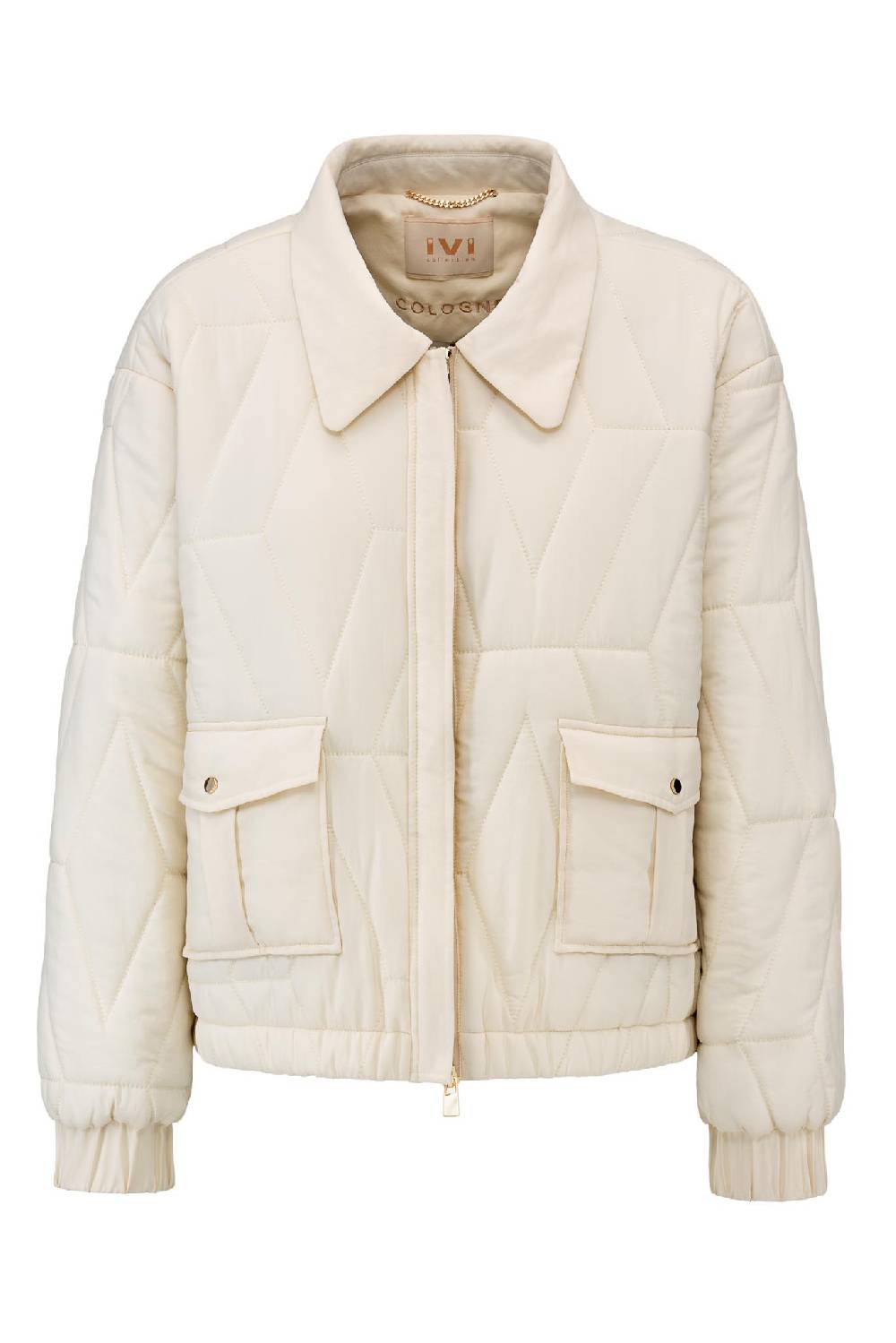 IVI GmbH PUFFER NYLON Jacke mit Signature Steppung weiß Letzter Tag