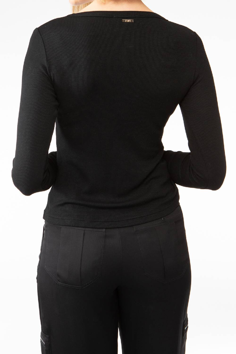 IVI GmbH ESSENTIAL Langarmshirt mit hohem Rundhalsausschnitt schwarz Bis zu 55% Rabatt