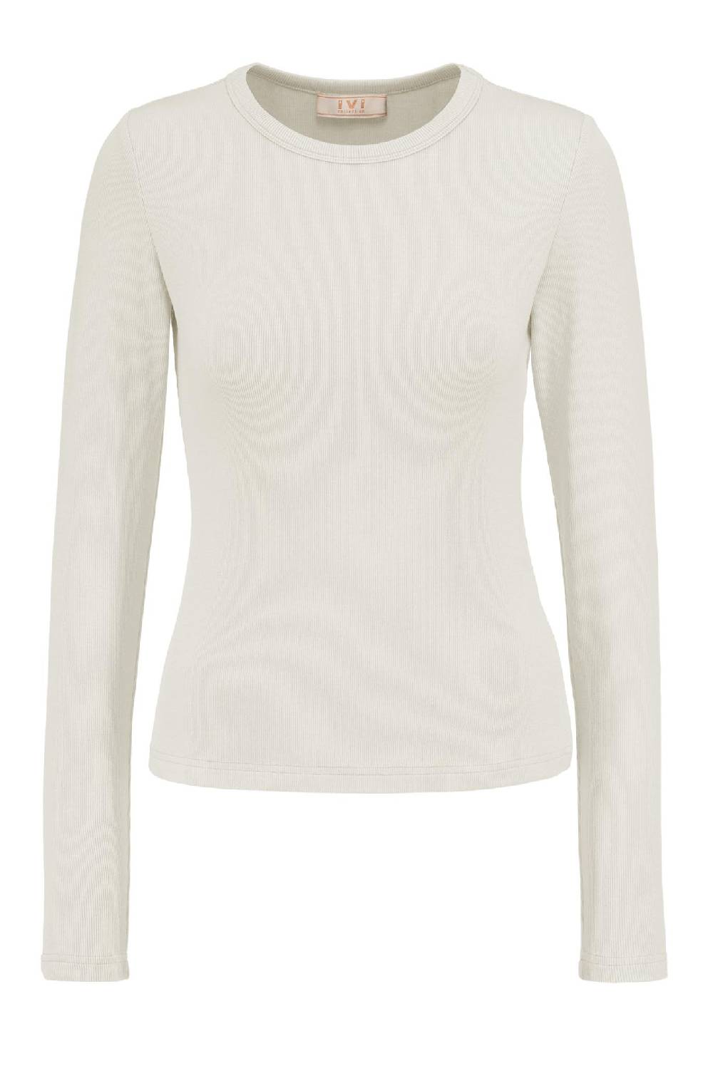 IVI GmbH ESSENTIAL Langarmshirt mit hohem Rundhalsausschnitt weiß Discount Store für neue Produkte