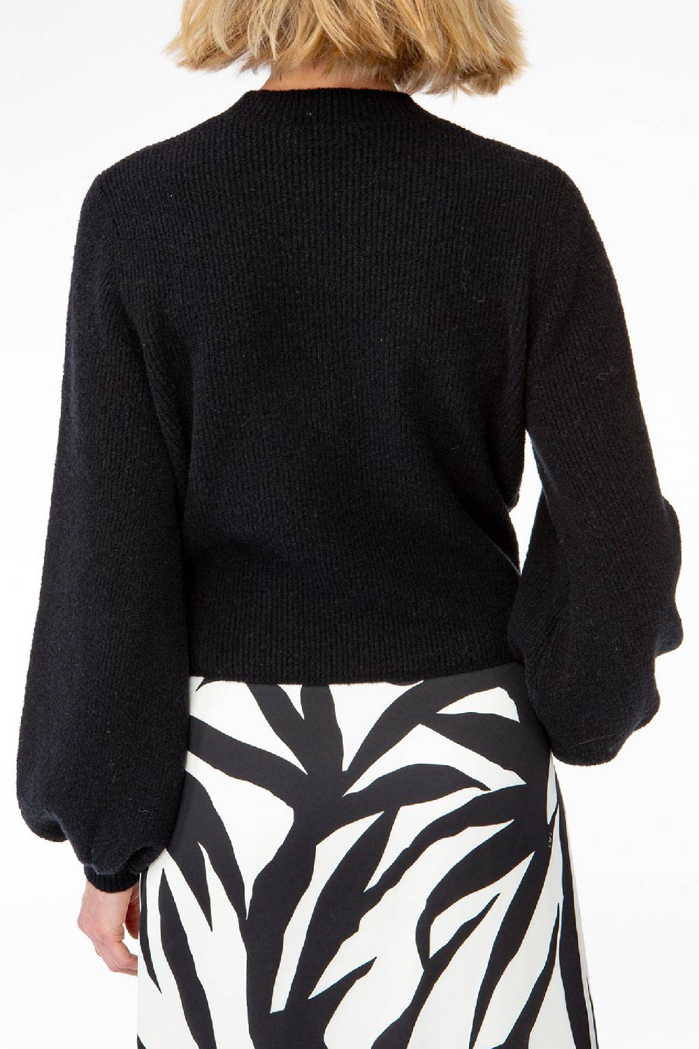 IVI GmbH SOLID KNIT Wickelpullover mit Cut-Out Detail schwarz Super Rabatt