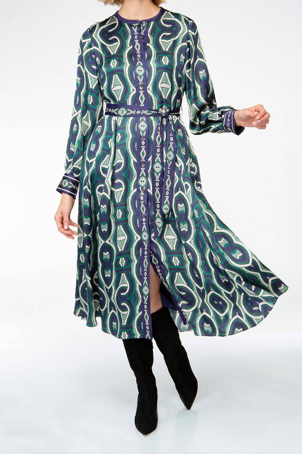 IVI GmbH GRACE Midi Kleid mit Print grün Online