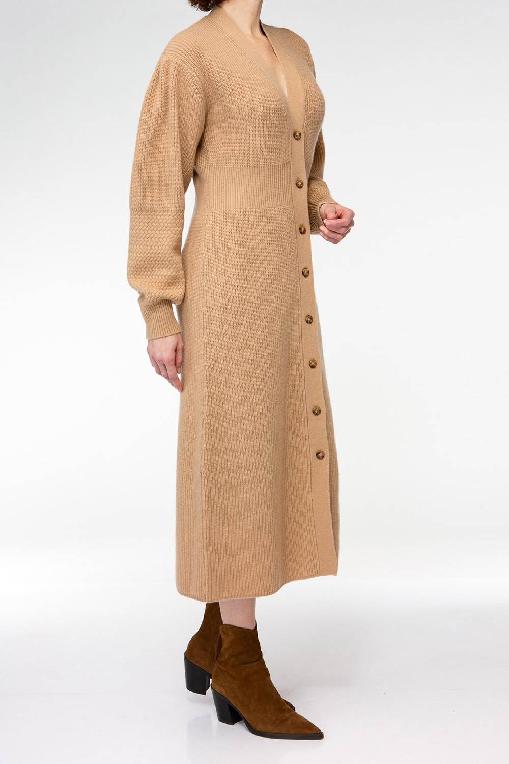 IVI GmbH SOLID KNIT Kleid im Struktur-Mix camel im Angebot