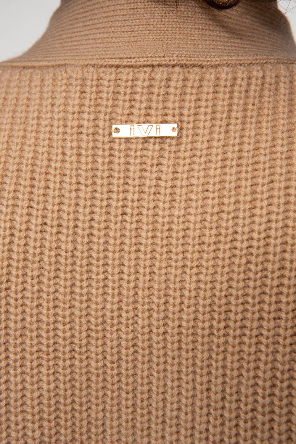 IVI GmbH SOLID KNIT Kleid im Struktur-Mix camel im Angebot