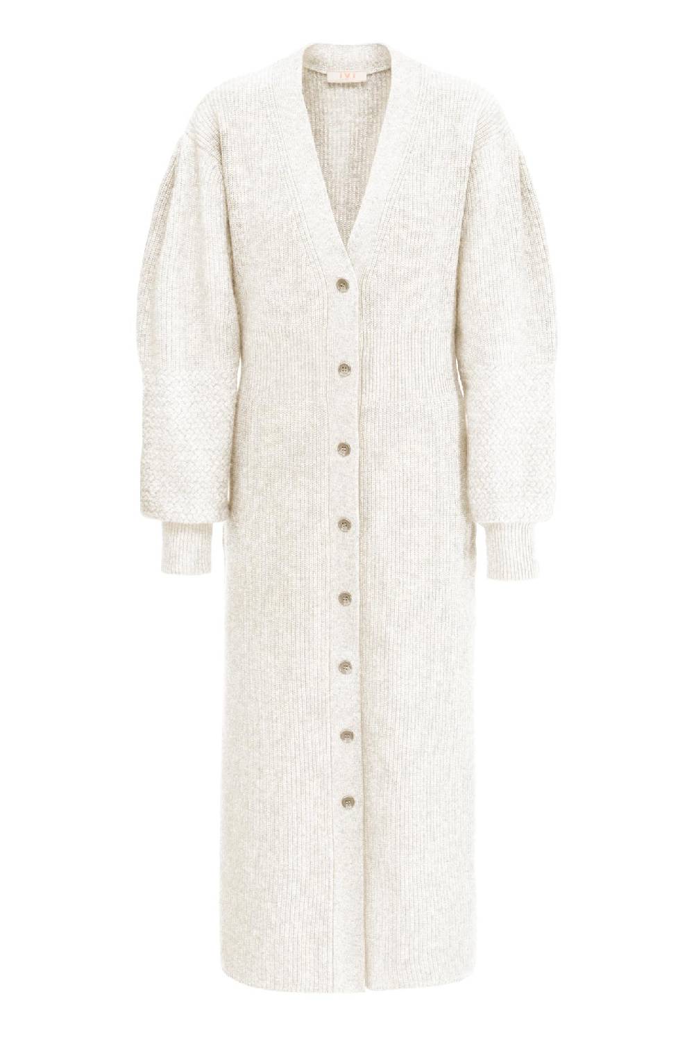 IVI GmbH SOLID KNIT Kleid im Struktur-Mix weiß Schlussverkauf