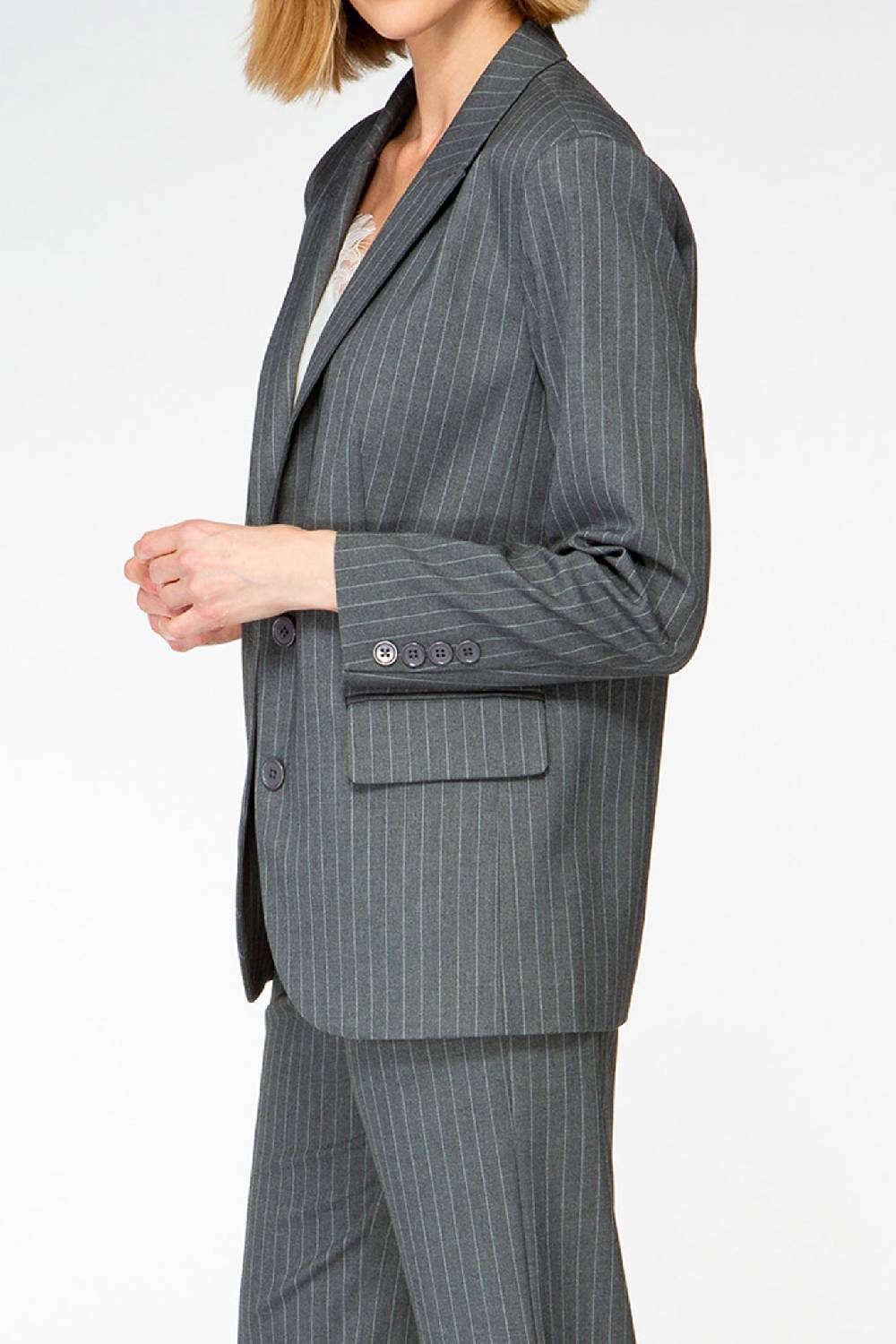 IVI GmbH PINSTRIPE Klassischer Blazer graphit Saisonschlussverkauf