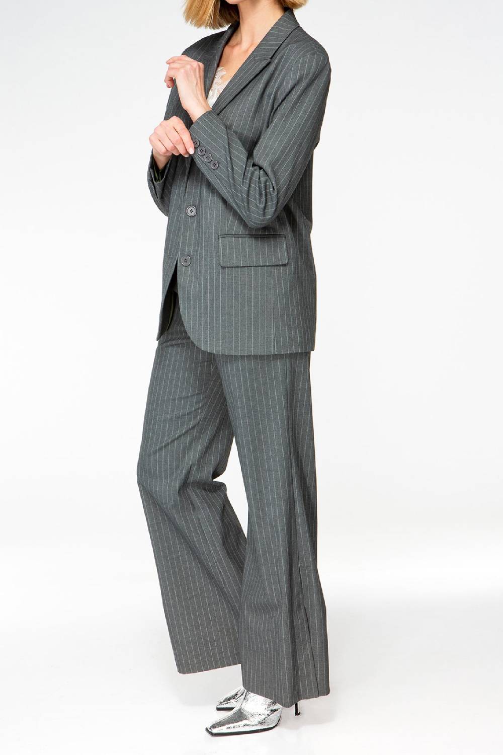 IVI GmbH PINSTRIPE Klassischer Blazer graphit Saisonschlussverkauf