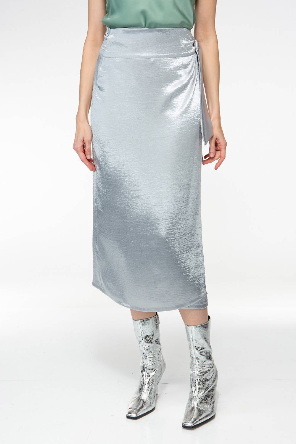 IVI GmbH METALLIC Wickelrock silber Heißer Verkauf