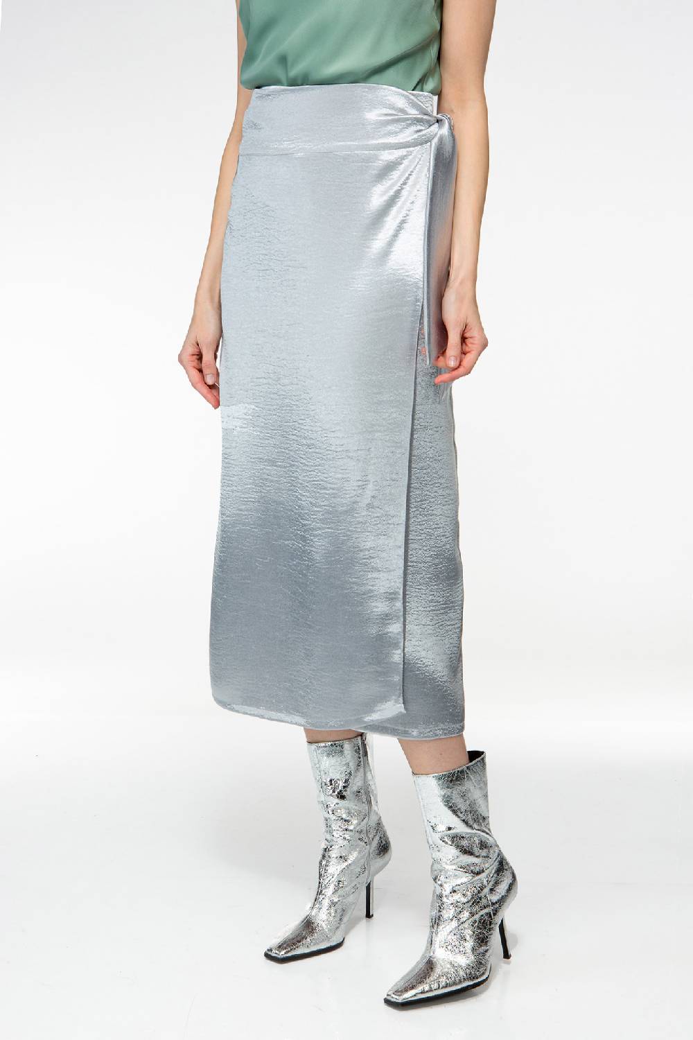 IVI GmbH METALLIC Wickelrock silber Heißer Verkauf