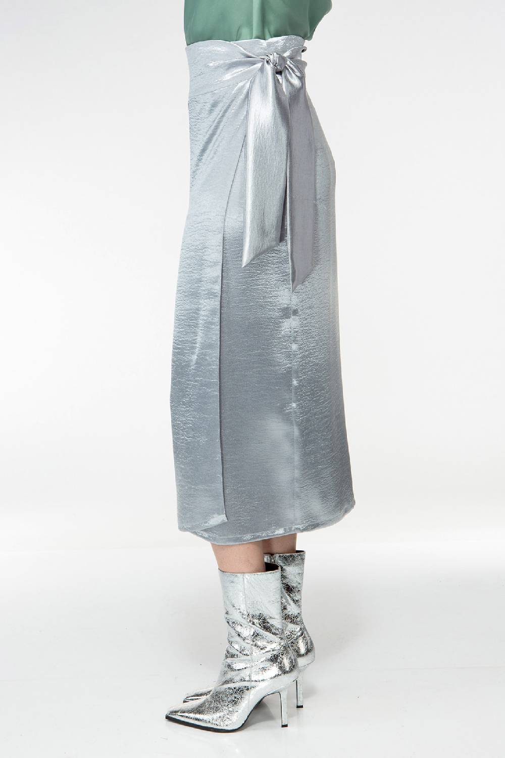 IVI GmbH METALLIC Wickelrock silber Heißer Verkauf