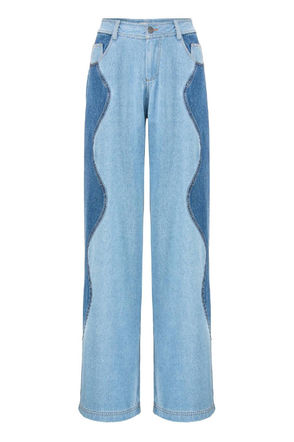 IVI GmbH DENIM Jeans mit weitem Bein und Patch Sonderangebote