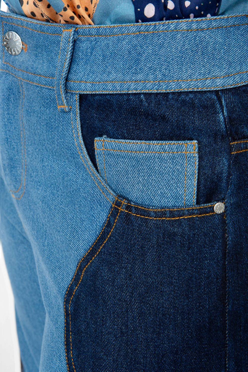 IVI GmbH DENIM Jeans mit weitem Bein und Patch Sonderangebote