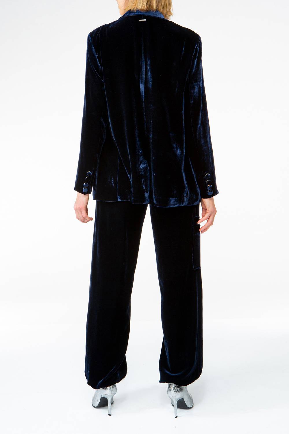 IVI GmbH VELVET Samthose mit Cargo Details navy Super Sparpreis
