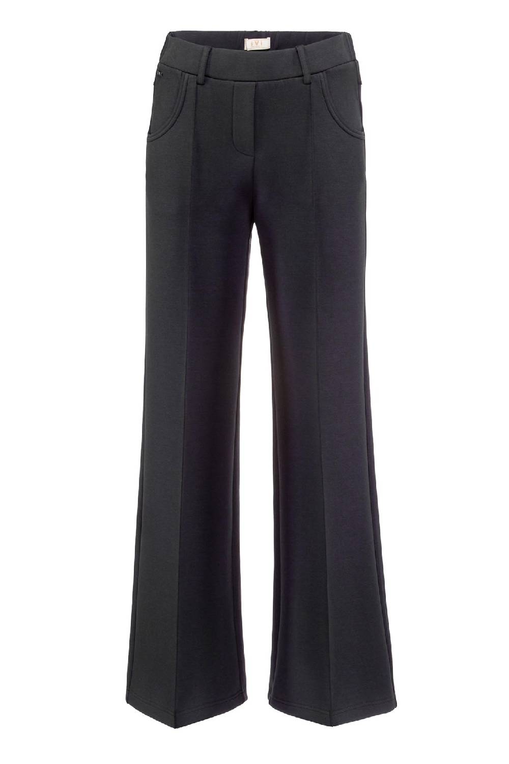 IVI GmbH SOLID JERSEY Hose mit abgesteppter Falte schwarz Wochenangebot