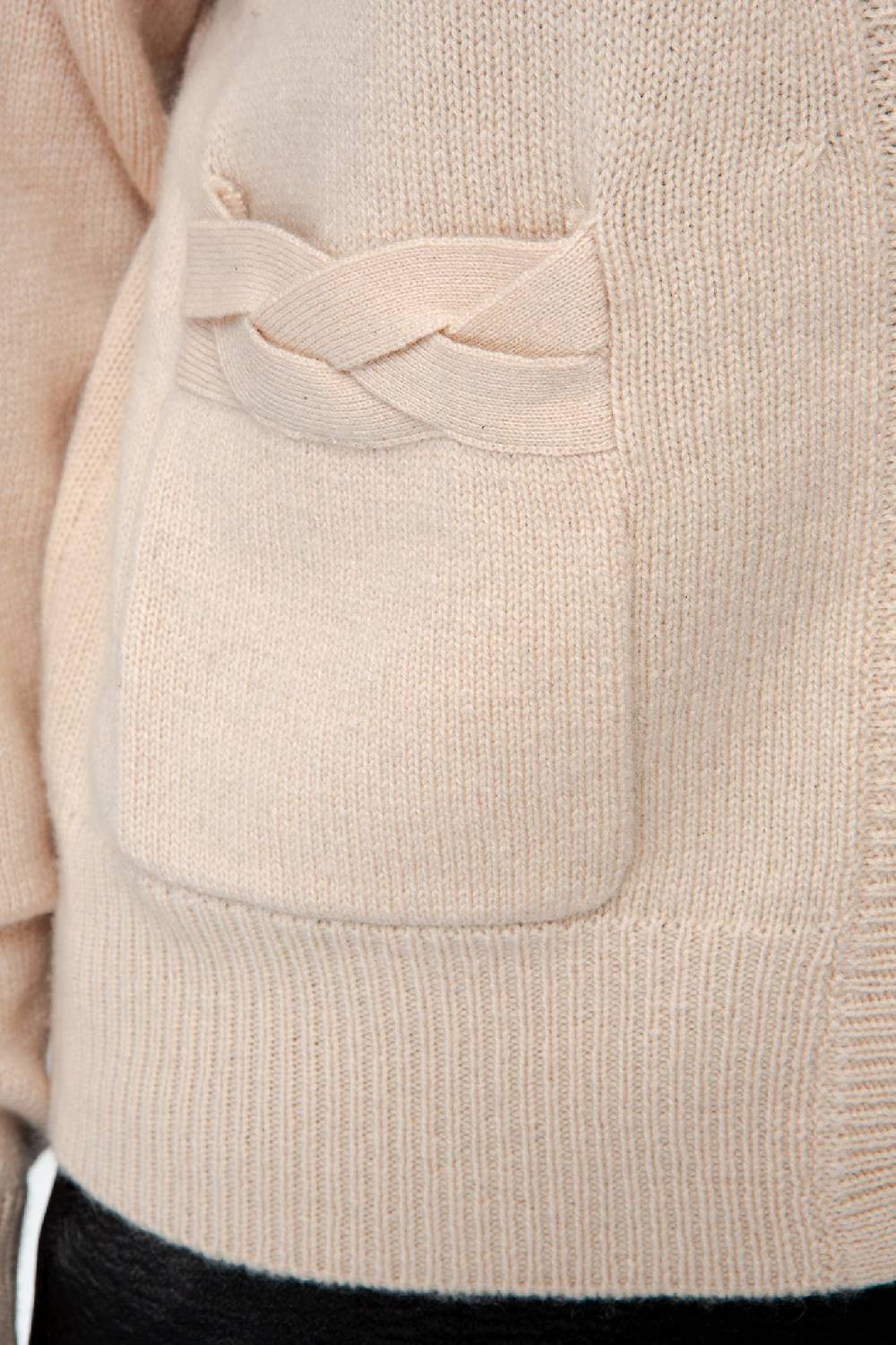 IVI GmbH SOLID KNIT Cardigan mit aufgesetzten Taschen sand Letzte 3 Tage