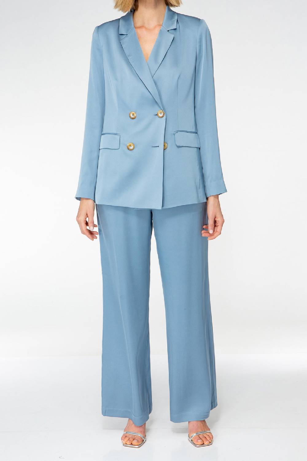 IVI GmbH SOLID SILK Seidenblazer hellblau Fabrikladen
