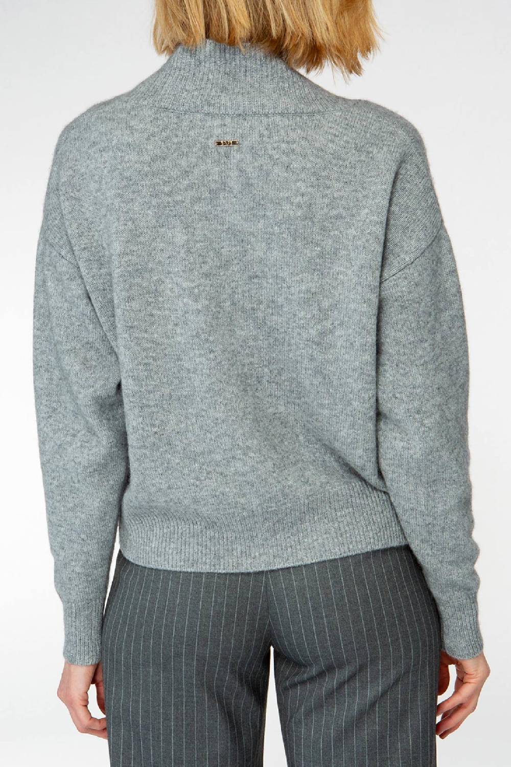 IVI GmbH SOLID KNIT Cardigan mit aufgesetzten Taschen grau-melange Blitzverkäufe