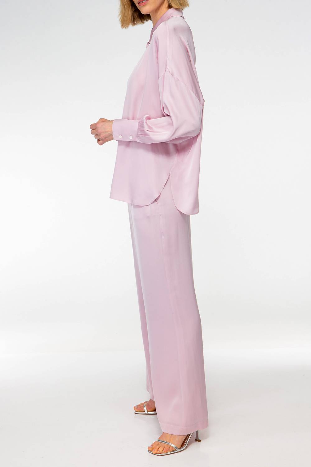 IVI GmbH SOLID SILK Tunika im Hemdblusen-Look bright rose Sonderangebot