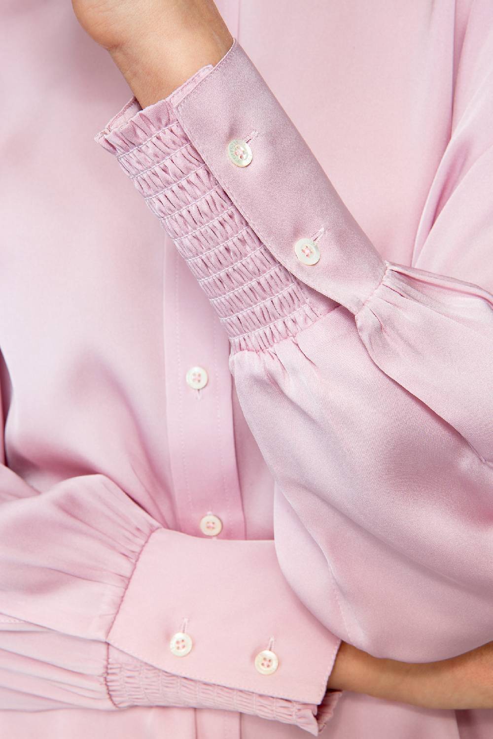 IVI GmbH SOLID SILK Tunika im Hemdblusen-Look bright rose Sonderangebot