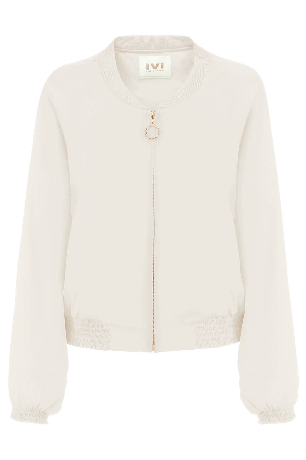 IVI GmbH SOLID SILK Seidenblouson weiß Saisonschlussverkauf