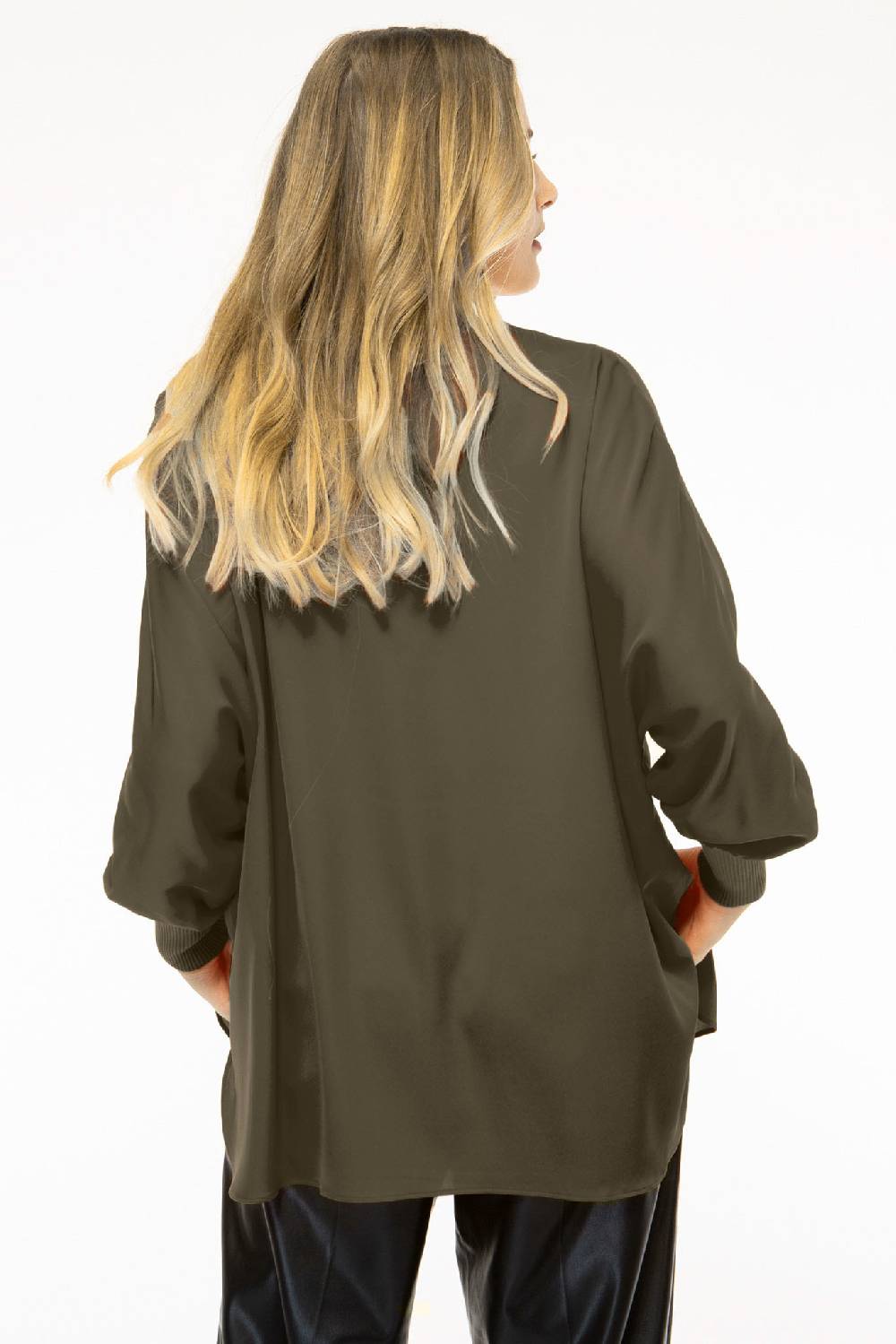IVI GmbH SOLID SILK Tunika olive Valentinstagsangebot