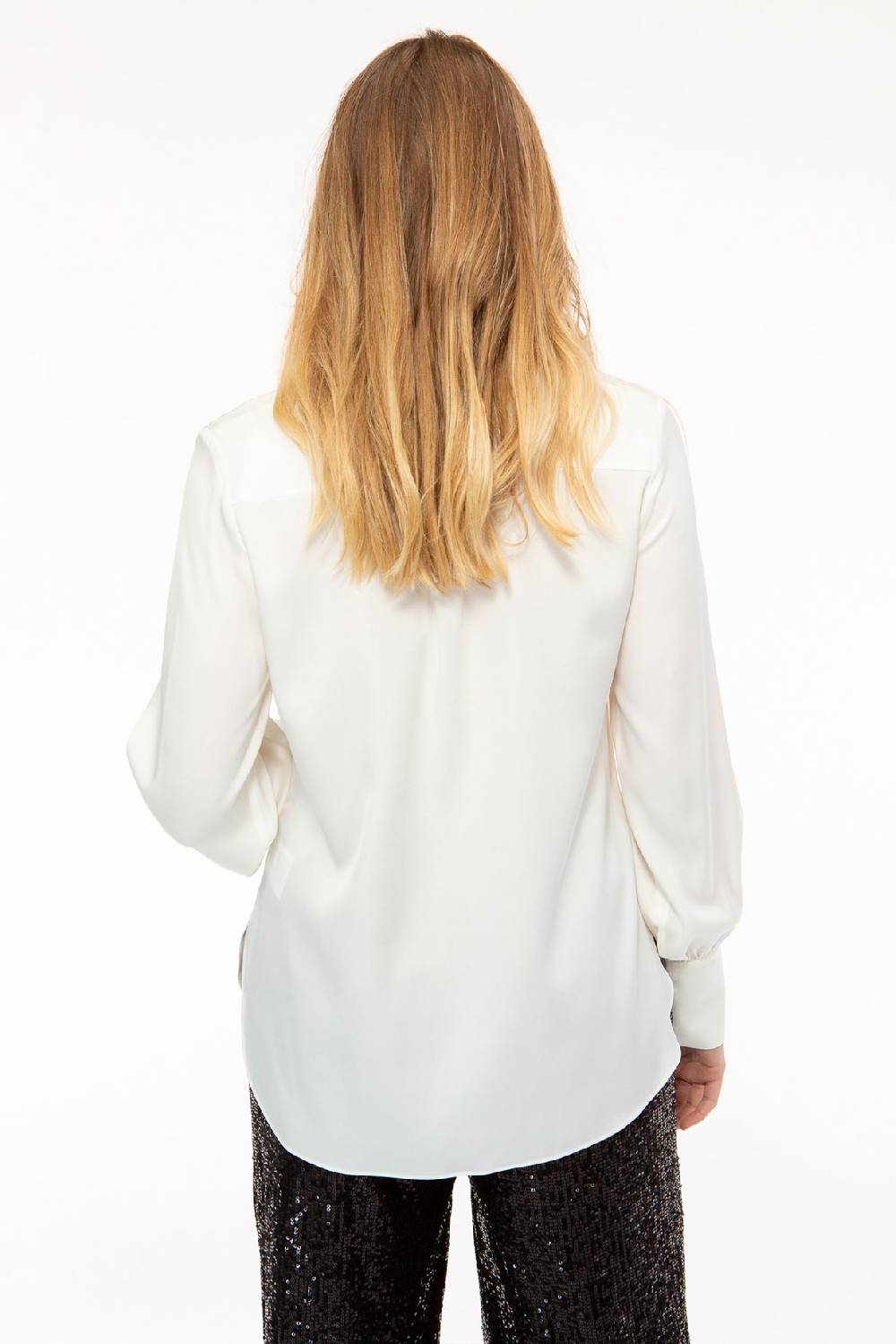 IVI GmbH SOLID SILK Hemdbluse weiß Wochenangebot