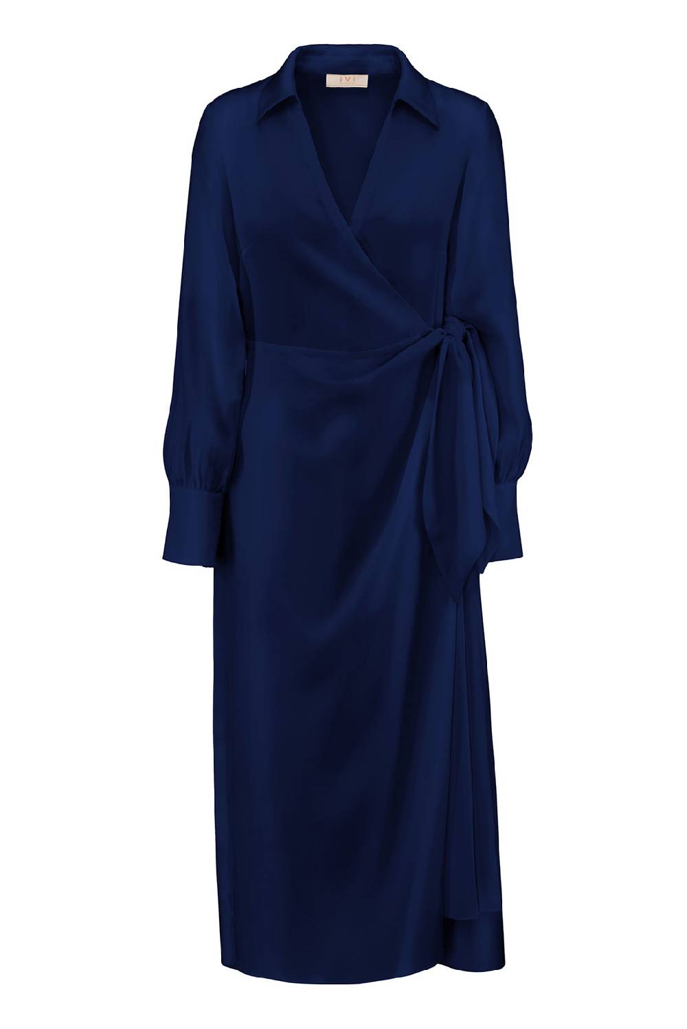 IVI GmbH SOLID SILK Midi Wickelkleid navy 2025