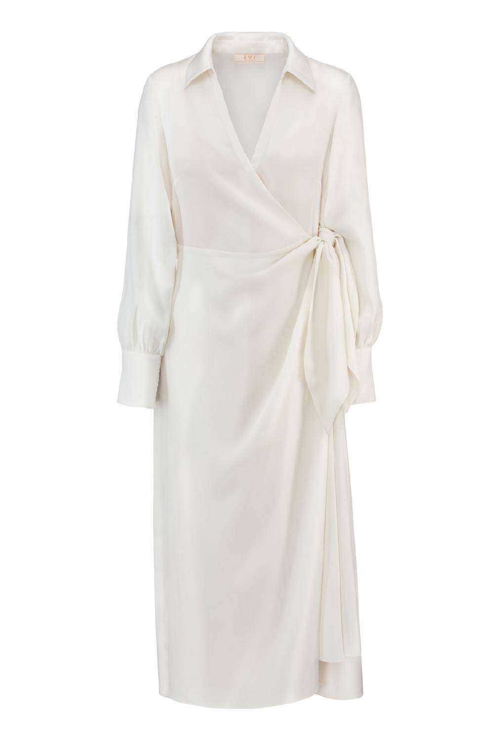 IVI GmbH SOLID SILK Midi Wickelkleid weiß Online