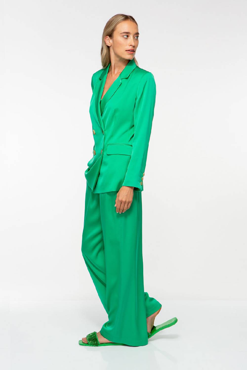 IVI GmbH SOLID SILK Seidenblazer smaragd Großer Ausverkauf