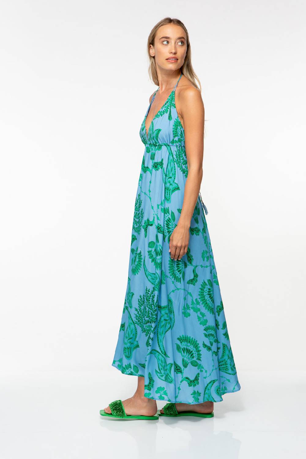 IVI GmbH CORAL FLOWER Maxikleid mit Print ocean Neuheiten