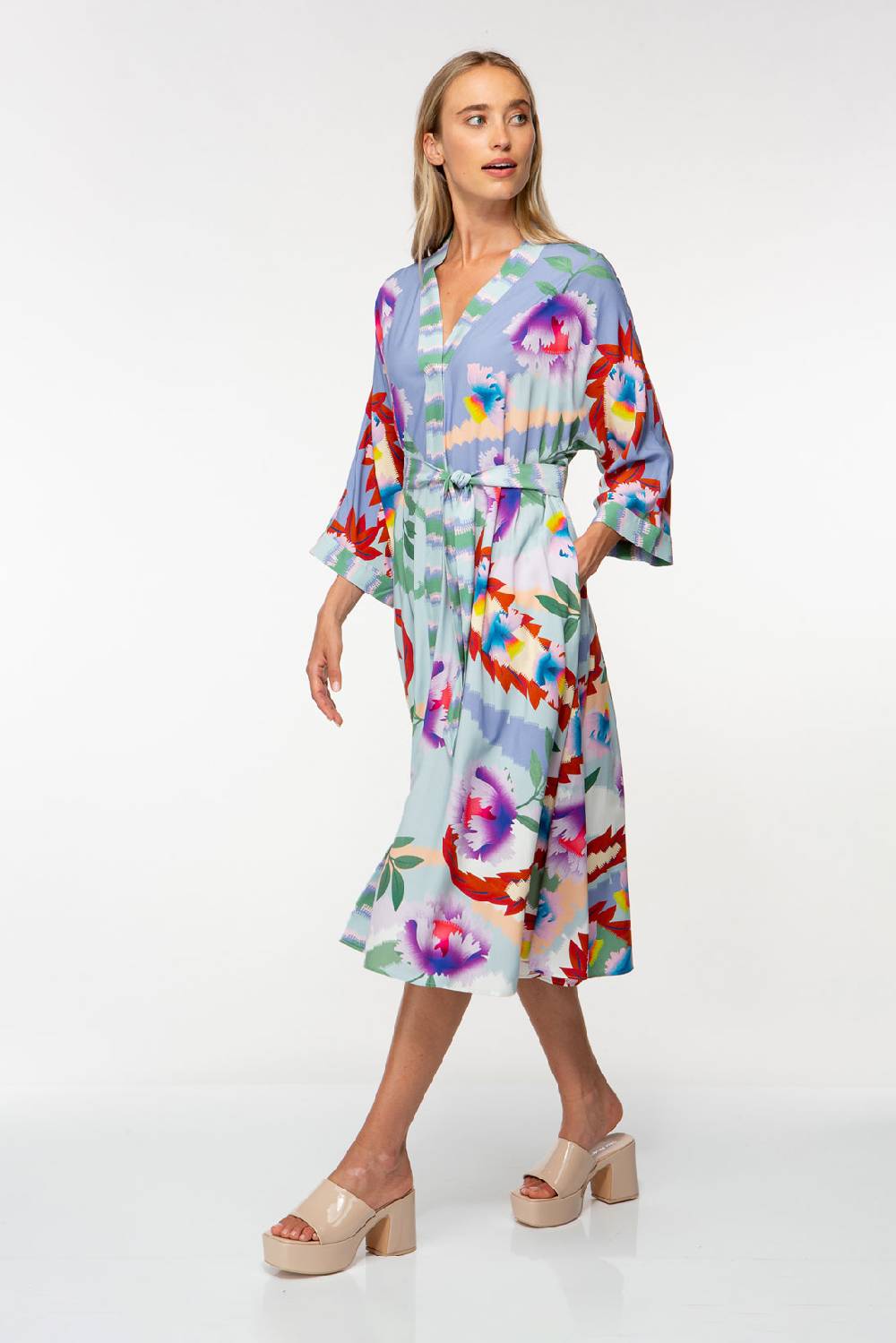 IVI GmbH PIXEL PAISLEY Kaftankleid lavendel Kauf eins, bekomm eins gratis