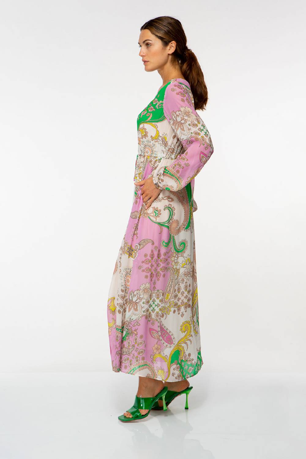 IVI GmbH PAISLEY Chiffon Kleid multicolor Sonderangebote