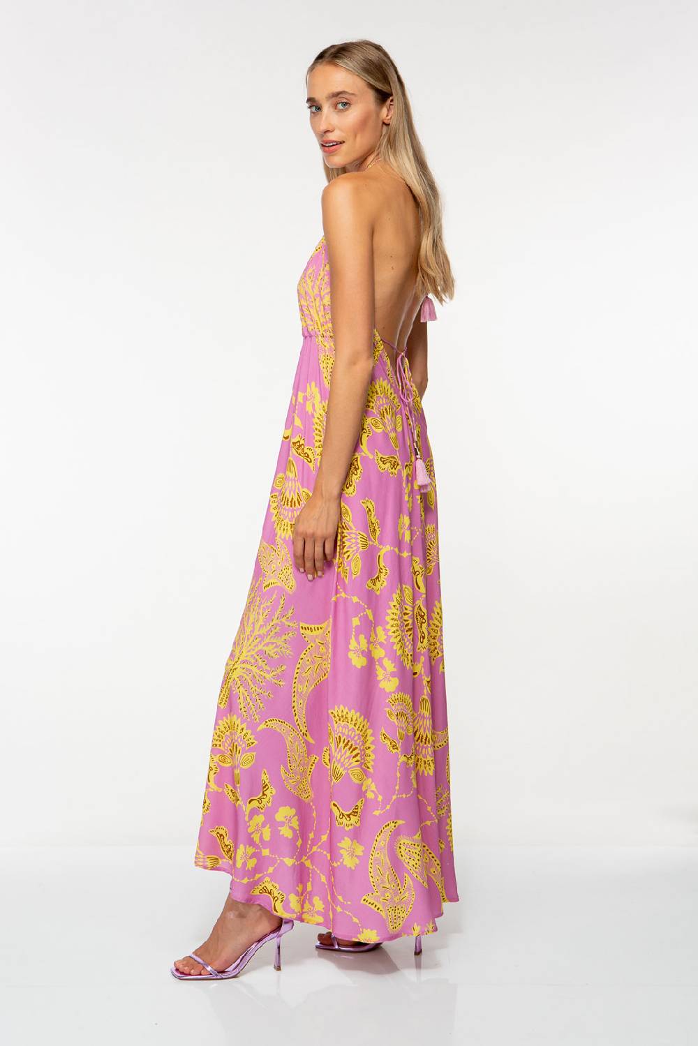 IVI GmbH CORAL FLOWER Maxikleid mit Print pink Riesige Ersparnisse