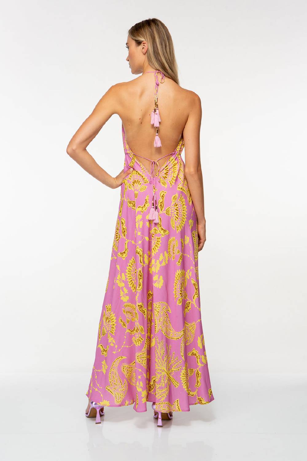 IVI GmbH CORAL FLOWER Maxikleid mit Print pink Riesige Ersparnisse