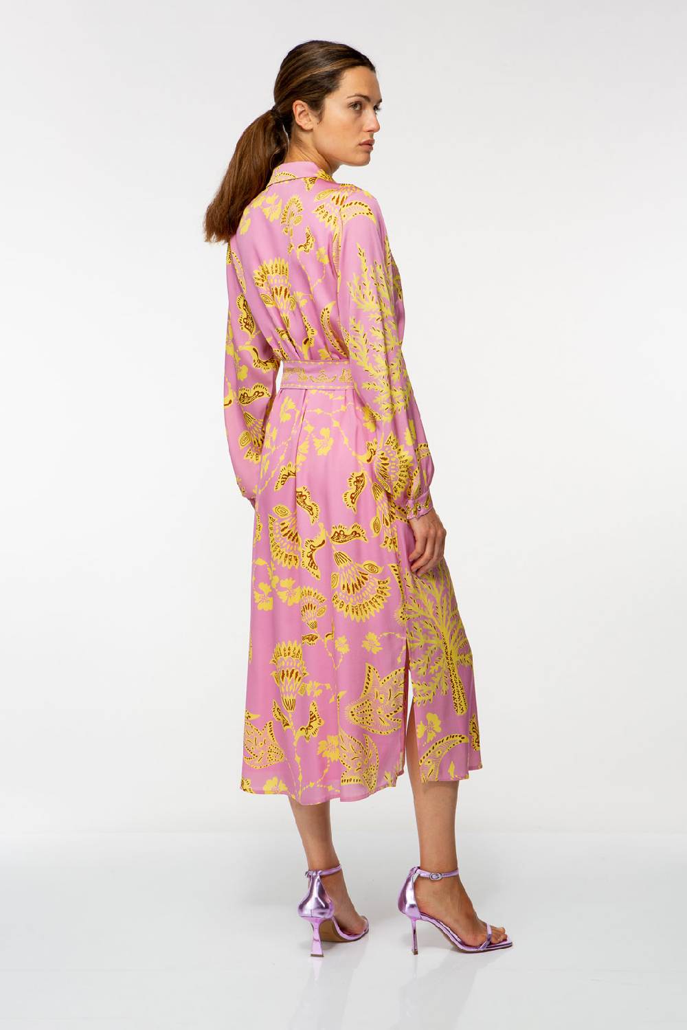 IVI GmbH CORAL FLOWER Seidenkleid mit Print pink VIP-Rabatte