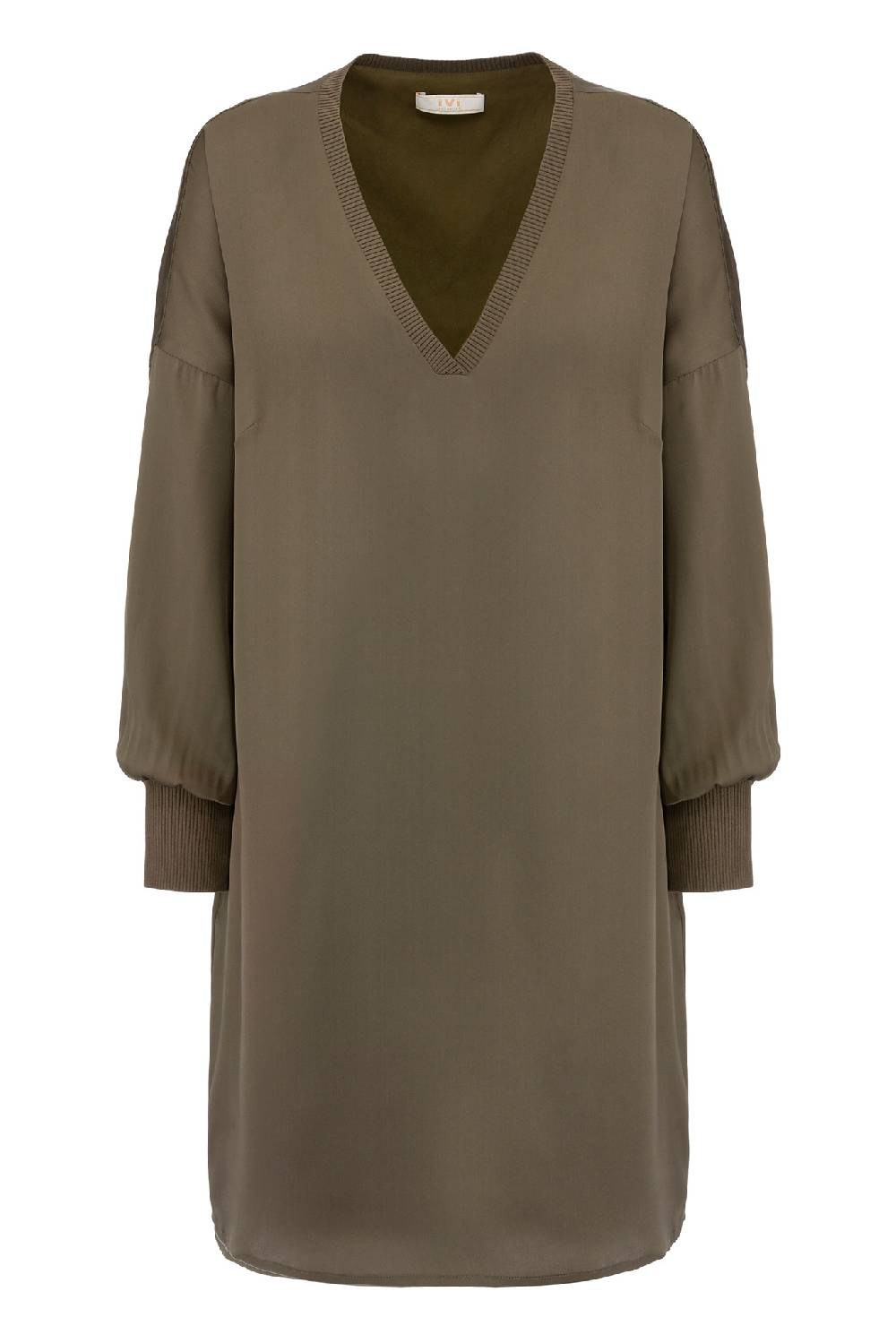 IVI GmbH SOLID SILK Tunika-Kleid olive Super Sparpreis