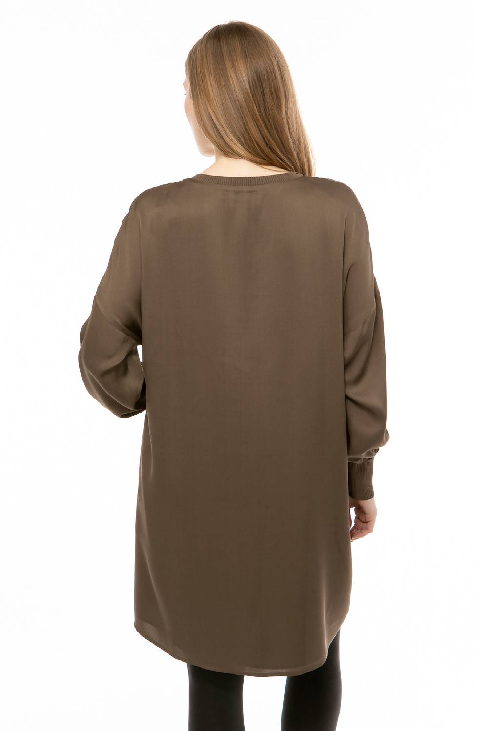 IVI GmbH SOLID SILK Tunika-Kleid olive Super Sparpreis