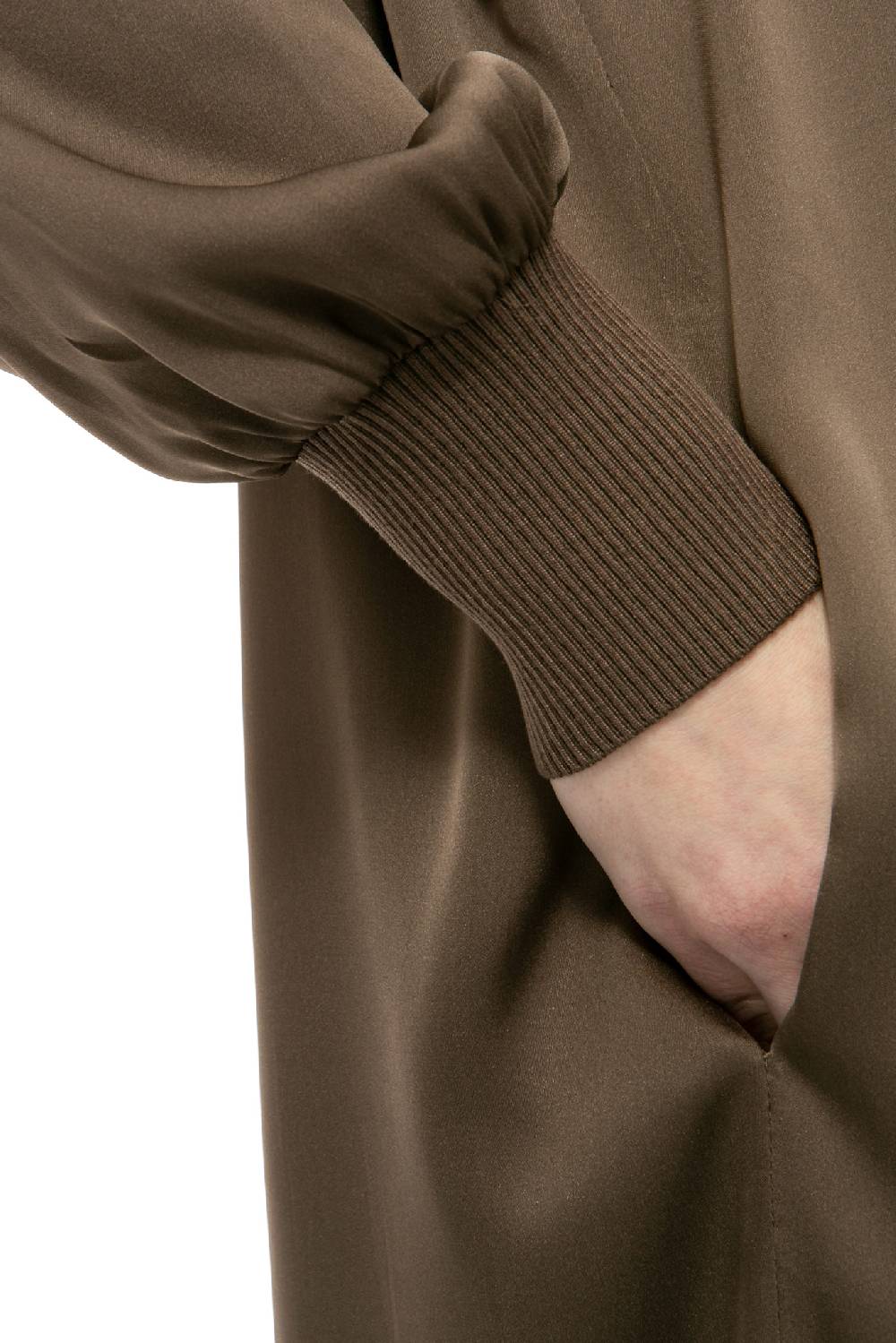 IVI GmbH SOLID SILK Tunika-Kleid olive Super Sparpreis