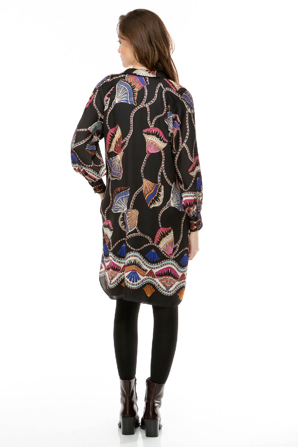 IVI GmbH LOTUS BLOSSOM Seidenkleid schwarz Nur noch ein Tag übrig