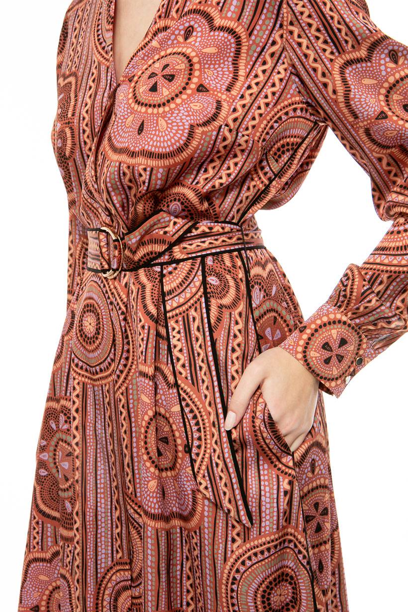 IVI GmbH MOSAIC Seidenkleid lilac Riesige Rabatte