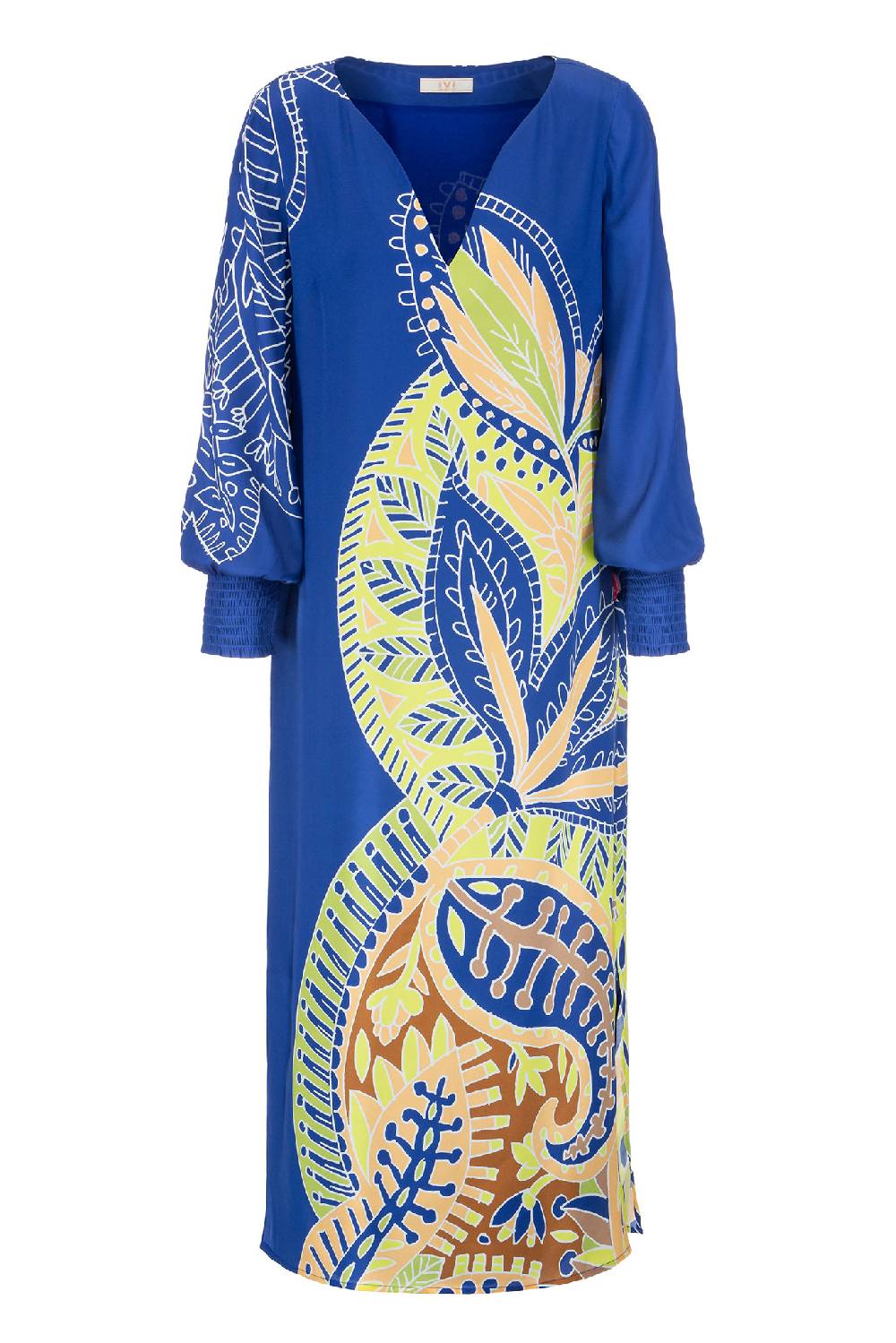 IVI GmbH PAISLEY Seidenkleid blau Clearance-Verkauf