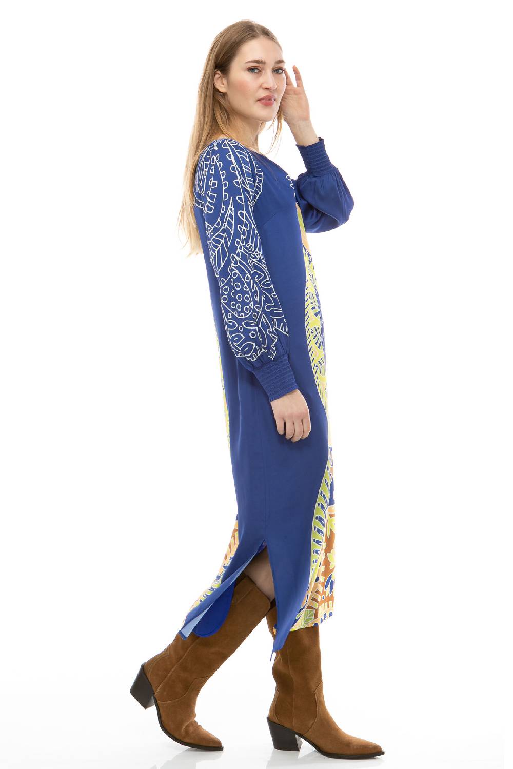 IVI GmbH PAISLEY Seidenkleid blau Clearance-Verkauf