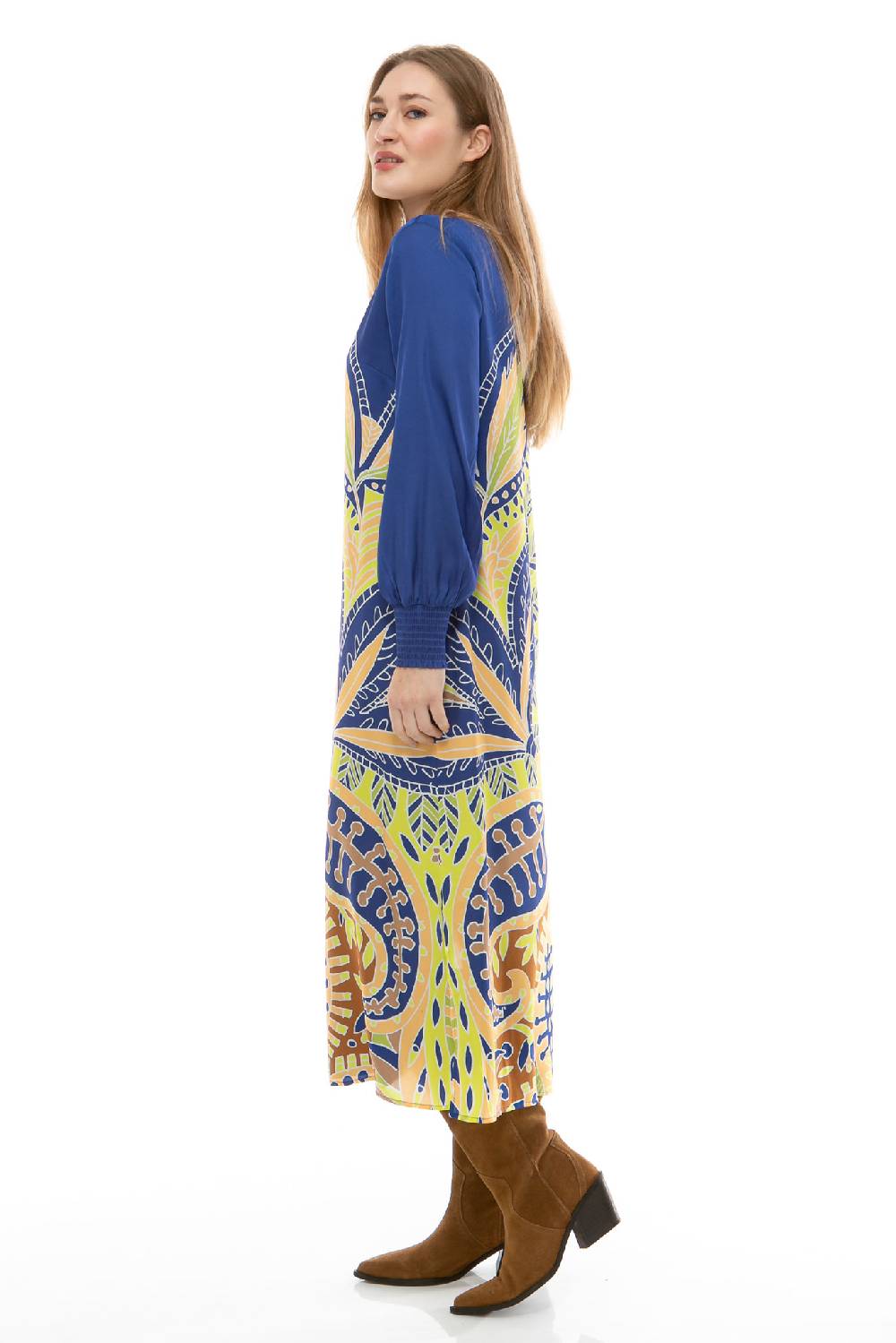 IVI GmbH PAISLEY Seidenkleid blau Clearance-Verkauf