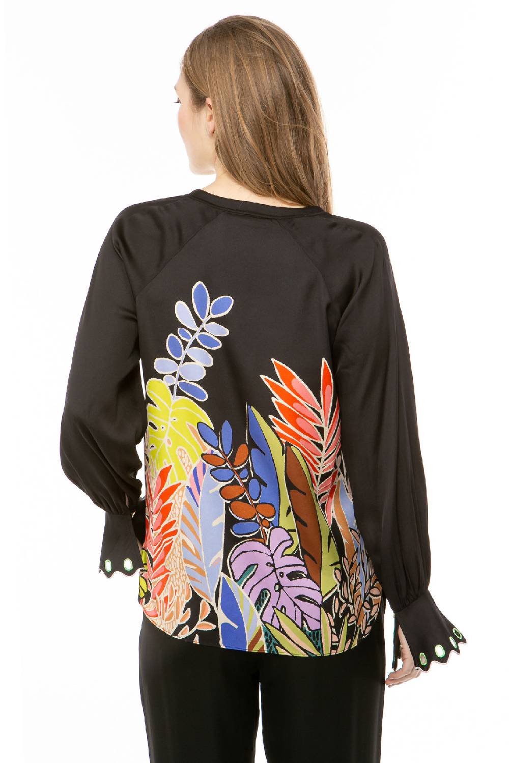 IVI GmbH BIG LEAVES Bluse schwarz 2025