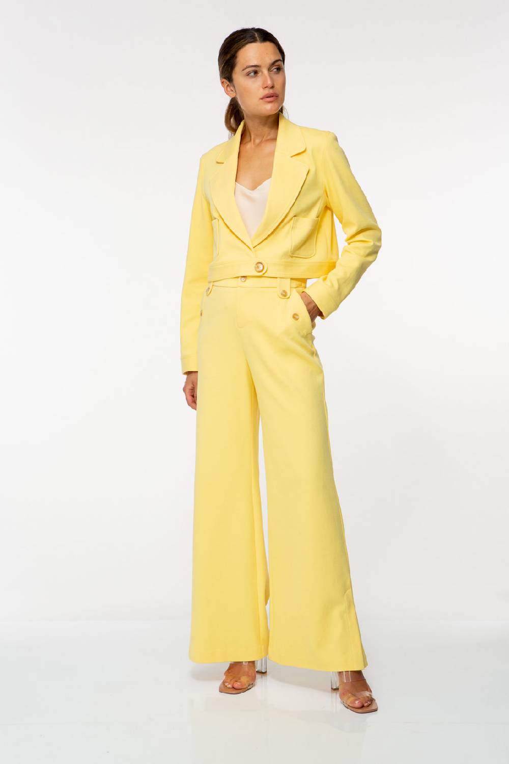 IVI GmbH SOLID JERSEY Verkürzter Blazer pastel sun Schlussverkauf
